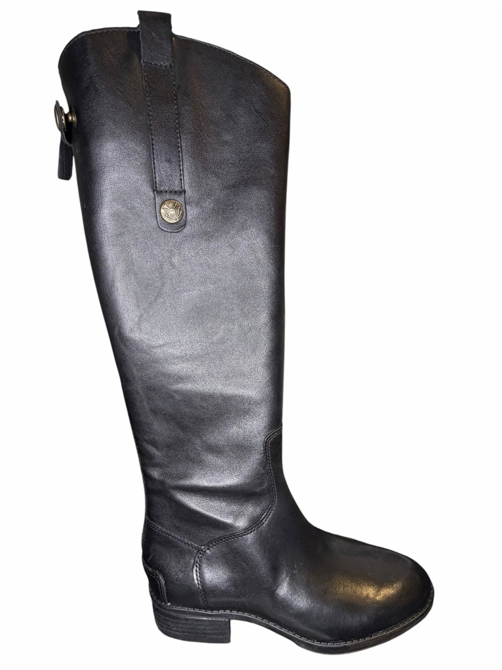 Sam Edelman Penny Black Leather Tall Riding Boots Size 4